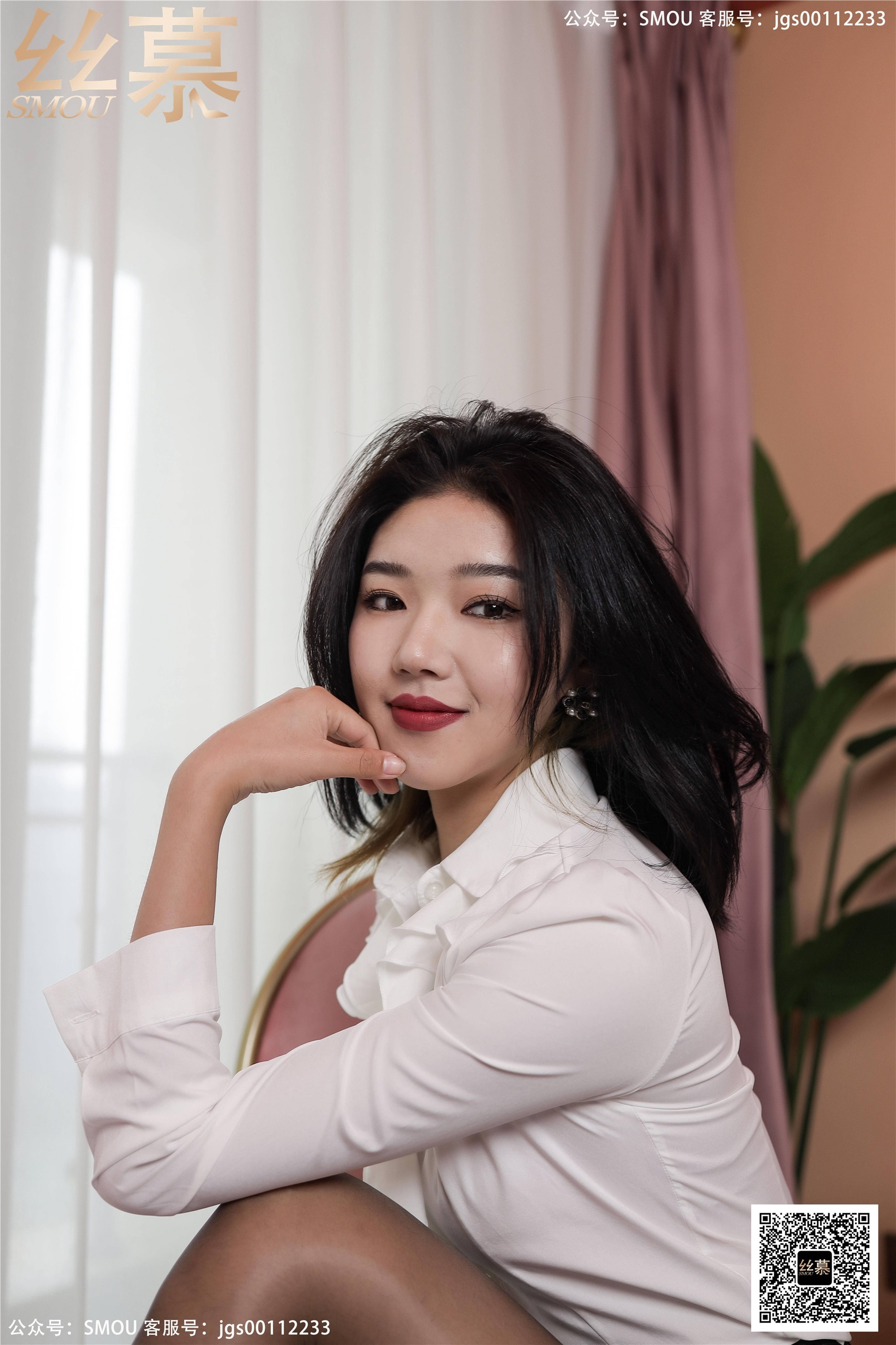 丝慕写真 SM422 天天一元 模特：新模《珠光T裆连裤袜》